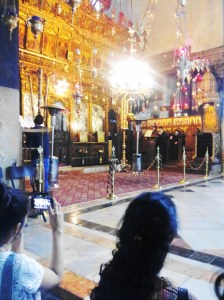 Inside the Church of the Nativity